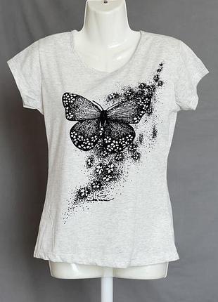 Футболка cіра з метеликом s tenkie