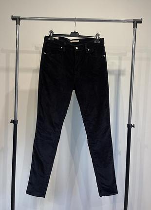 Велюрові оксамитові штани levi’s levis premium mile high super skinny жіночі чорні 32