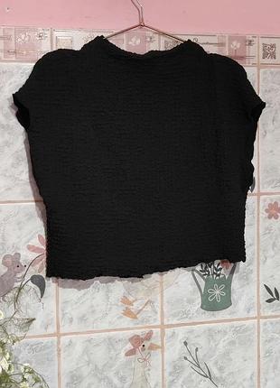 Текстурированный топ zara черного цвета