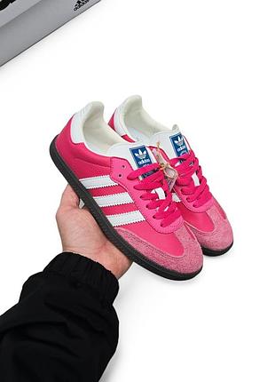Женские кроссовки adidas samba vegan розовые