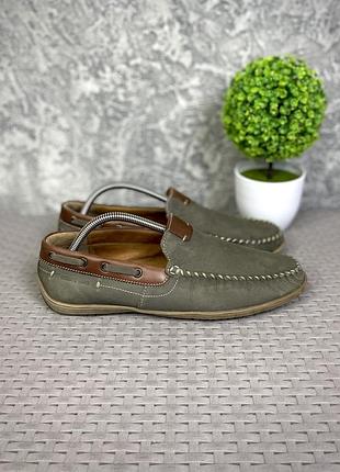 Roberto santi туфли кроссовки 42 размер кожаные лоферы серые