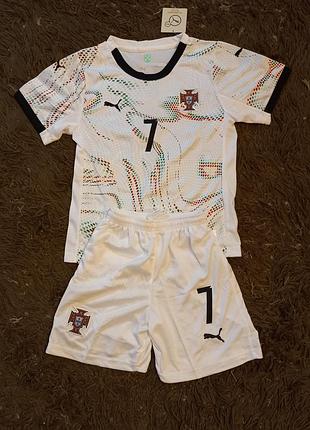 Рональдо форма пума футболка португалия шорты детская сезон 2025-26