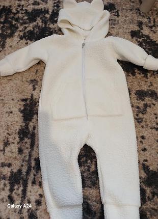 Плюшевий комбінезон з відкритими ніжками та ручками на розмір 86 см