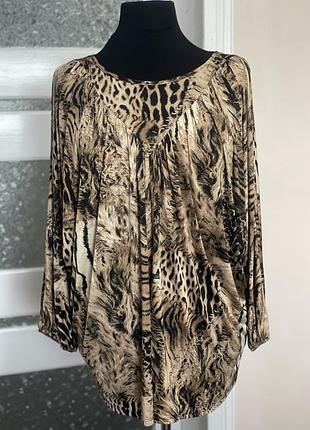 Жіноча еластична леопардова блуза