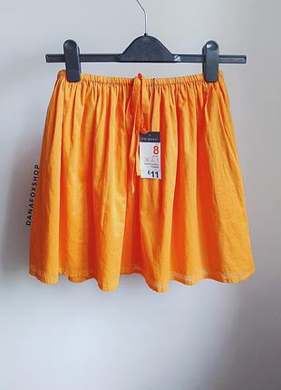 🍊 оранжевая летняя короткая юбка primark