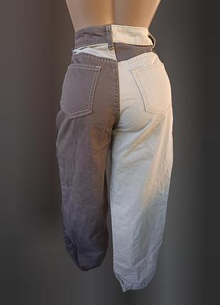 Коттоновые джинсы с двумя цветами женские