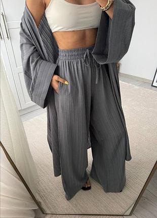 Костюм жатка лен-жатка (накидка+штани) 42-46, 48-54