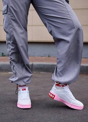 Кросів жіночі cali basket white pink розпродаж уцінка8 фото