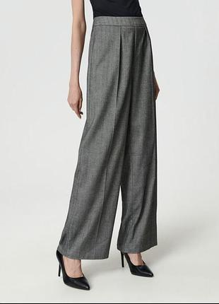 Сірі широкі палаццо wide leg жіночі штани бренд sinsay