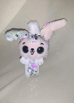 Мягкая игрушка - браслет на ручку зайка