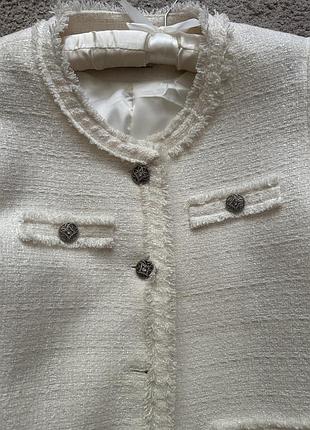 Піджак твідовий zara