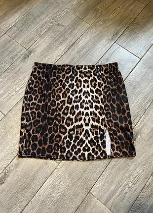 Юбка леопардовая