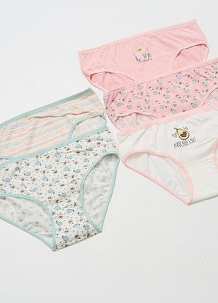 Женские трусы слипы хлопок разноцветные 18583 - 5 шт