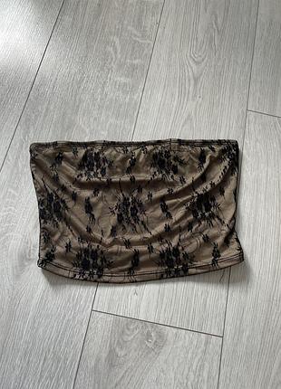 Топ-бандо з сіткою та мереживом