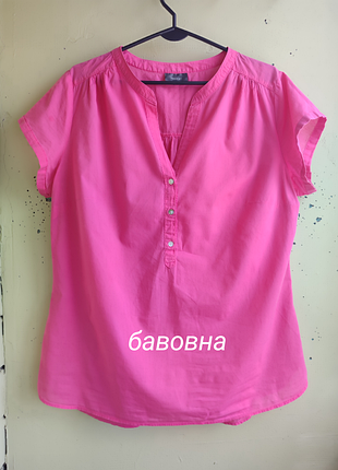 Оригинальная хлопковая блуза футболка от бренда yessica свободного кроя