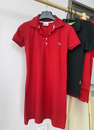 Червона сукня поло lacoste, 38