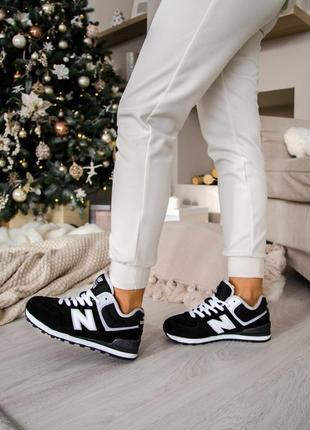 Кроссовки кросівки new balance 574 black winter fur мех8 фото