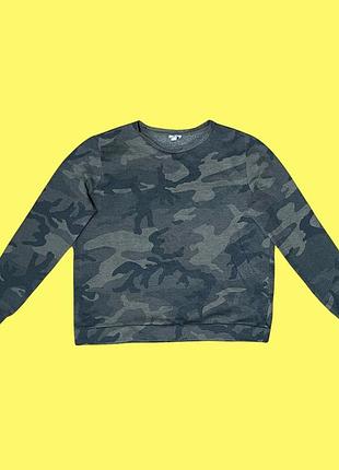 Жіночий темно зелений світшот у камуфляжний принт / у розмірі xl / фірми ovs