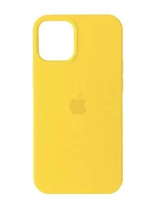 Silicone case full for Apple iphone 12 pro max silicon case prodred max ( 4) yellow