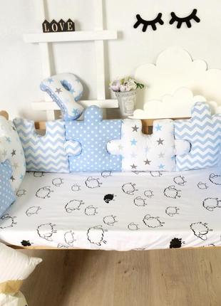 Бортики пазлы в кроватку