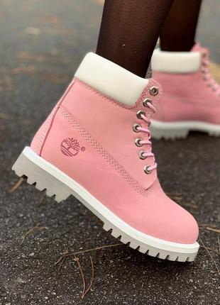 Ботинки timberland pink черевики