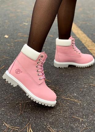 Ботинки timberland pink черевики7 фото