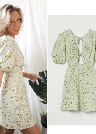 Лляне оригінальне мініплаття h&m