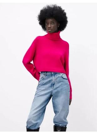 Укорочений рожевий светр zara