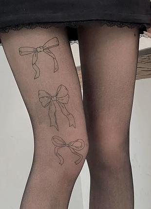 Колготки з тату бантики coquette лоліта