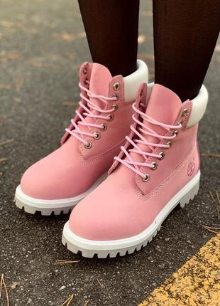 Ботинки timberland pink черевики1 фото