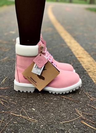 Ботинки timberland pink черевики8 фото