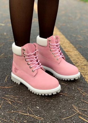 Ботинки timberland pink черевики10 фото