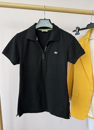 Чорне поло lacoste