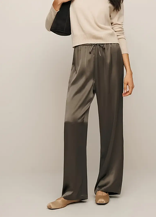 Стильні шовкові штани прямого крою