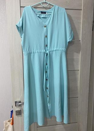 Плаття креп-жатка мʼятного кольору