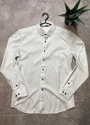 Класична чоловіча біла сорочка h&m