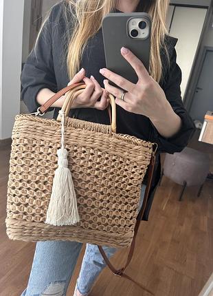 Сумка плетена рафія 5