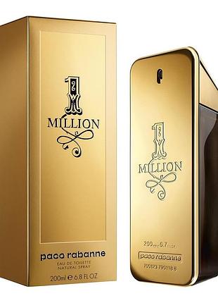 Оригінал paco rabanne 1 million man eau de toilette 200 ml мл ( пако рабанне 1 мільйон мен чоловічі ) туалетна вода