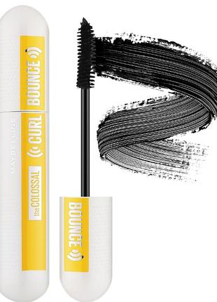 Оригінал maybelline new york colossal curl bounce 01 - very black 10 ml мл ( мейбелін екстрачорна ) туш для вій