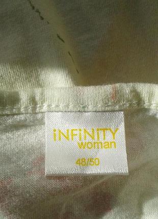 Трикотажная ночная рубашка с коротким рукавом infinity woman супер батал5 фото