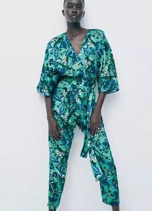 Сатиновый комбинезон zara