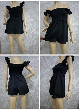 Ромпер комбінезон з шортами чорний asos