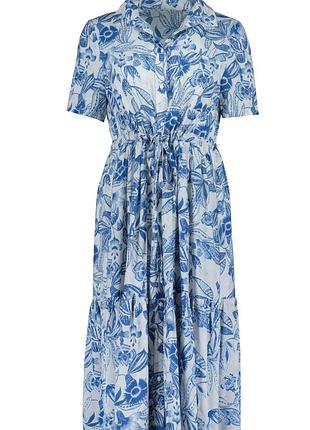 Сукня сорочка в квітковий синьо-блакитний принт f&f m