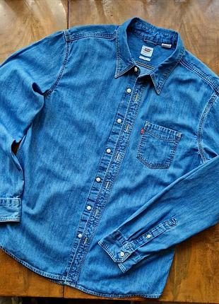 Джинсовая рубашка  (levis) размер м-l