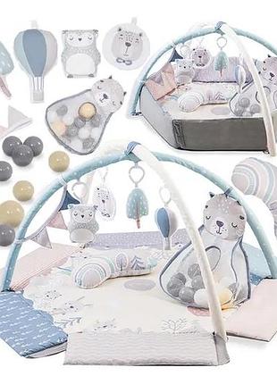 Розвиваючий килимок для малюків 2в1 - momi pastel