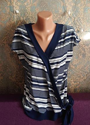 Літня блуза в смужку р. 46/48 блузка футболка