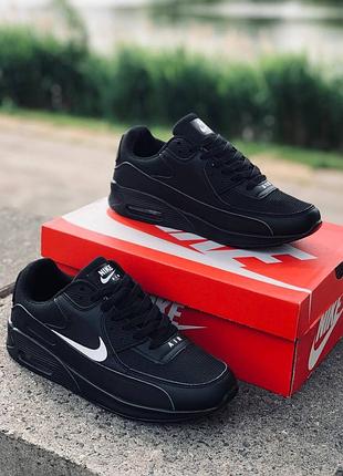 Мужские кроссовки nike air max 90 черные летние кроссовки найк чоловічі кросівки найк 90