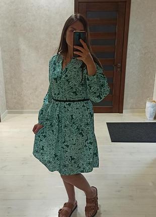 Красивое хлопковое платье в яркий принт debenhass s-m