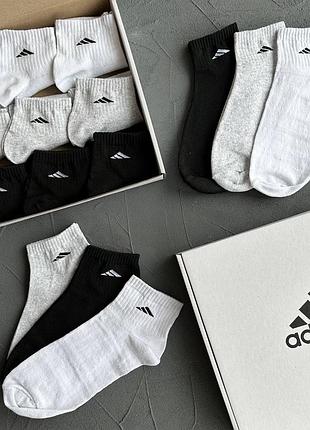 Adidas | набір 9 пар шкарпеток з вишивкою | чоловічі | 40–45