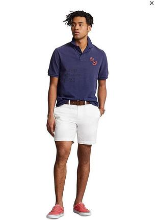 Базовые белые шорты из льна и хлопка от polo ralph lauren.